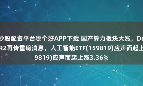 炒股配资平台哪个好APP下载 国产算力板块大涨，DeepSeek-R2再传重磅消息，人工智能ETF(159819)应声而起上涨3.36%